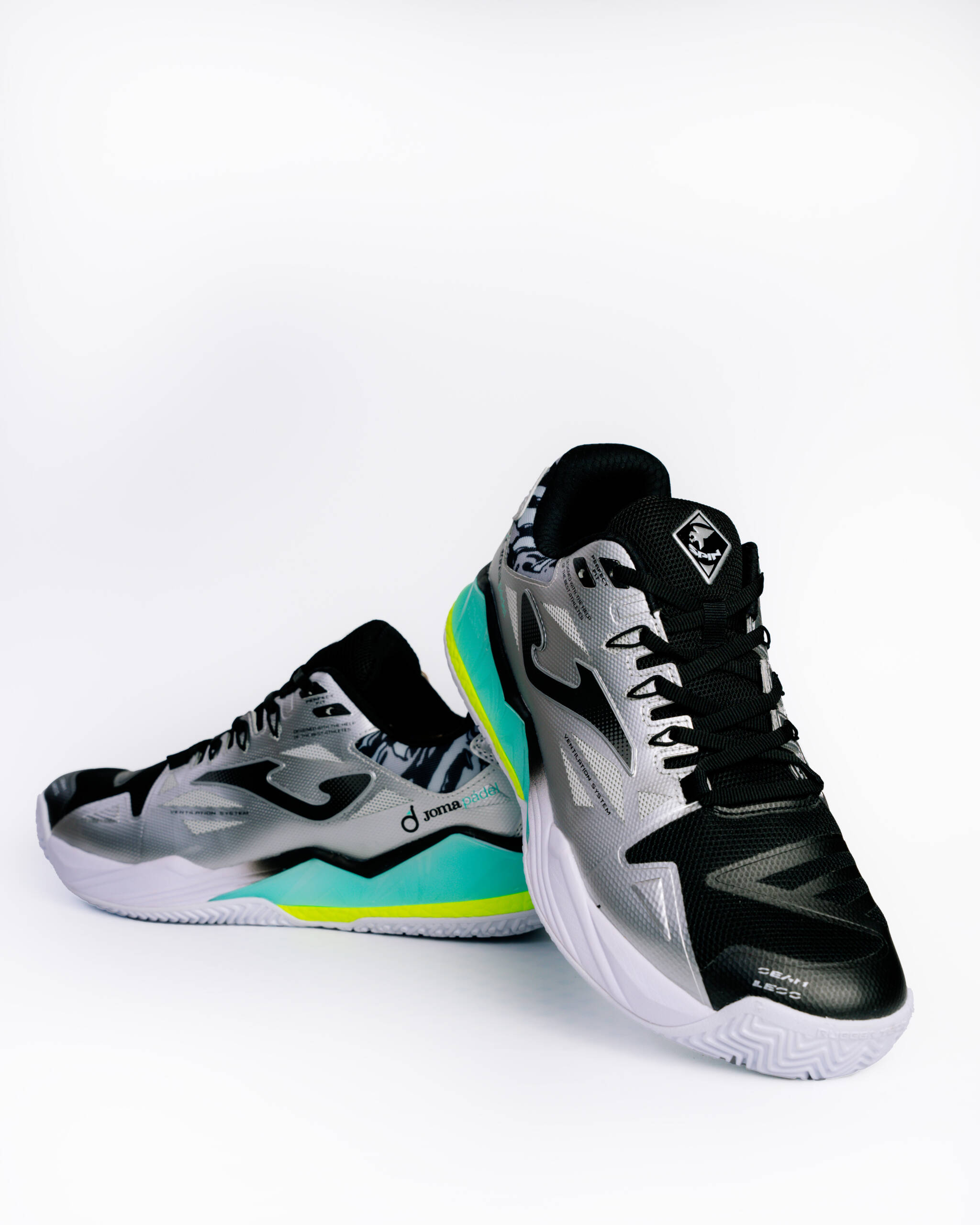 SHOE SPIN SILVER/BLCK SIZE 6 -MEN